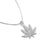 MJ Leaf Pave Necklace, White Rhodium over Sterling Silver, CZ Diamond