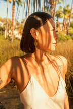Flower of Life Protection Tassel Earrings - 18K Gold over Sterling Silver
