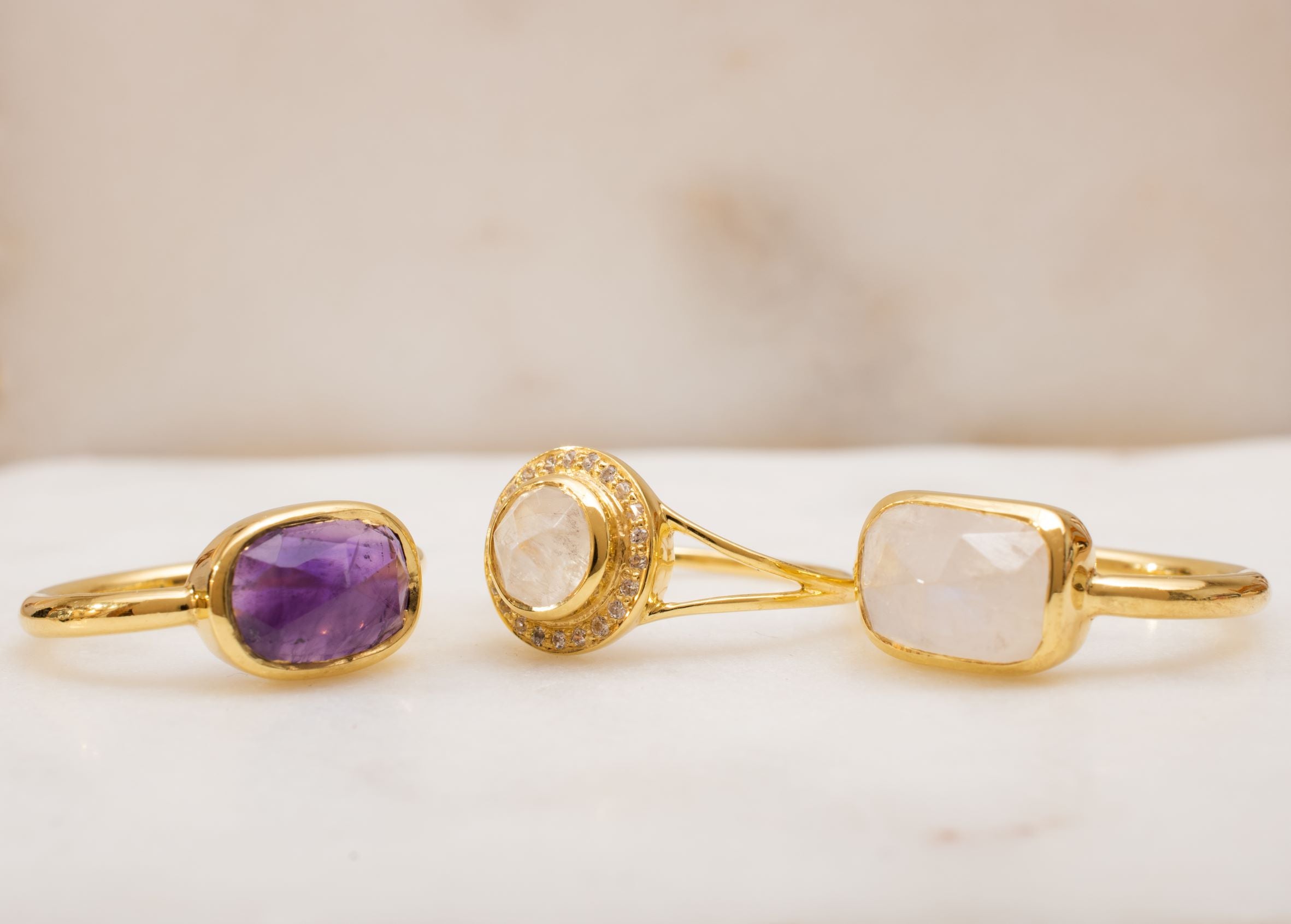 Moonstone Goddess Glow Ring - 18k Gold - Seen in Vanity Fair UK