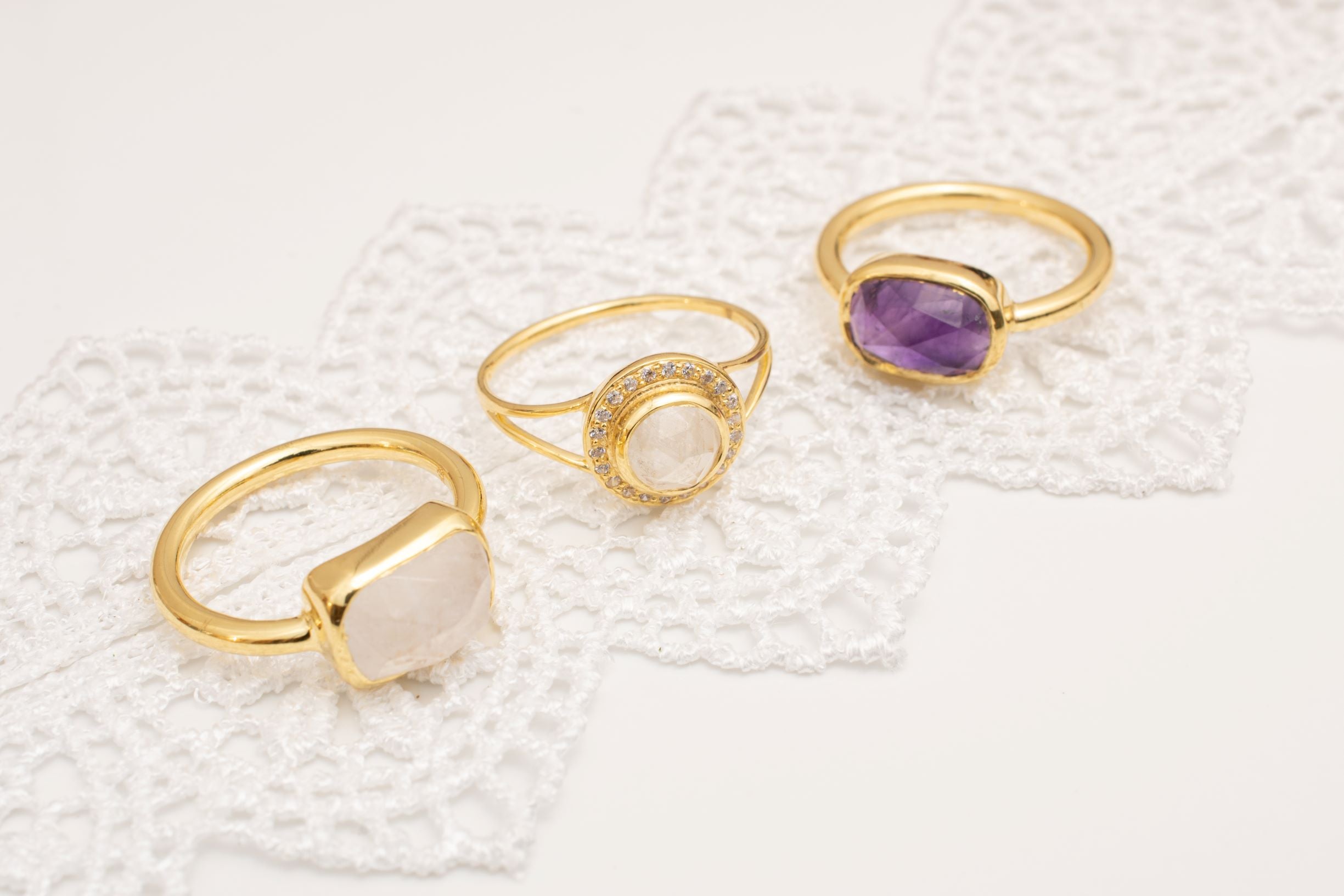 Moonstone Goddess Glow Ring - 18k Gold - Seen in Vanity Fair UK