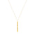 Sanskrit Chant "May All Beings Be Happy & Free"  18K Gold Bar Necklace