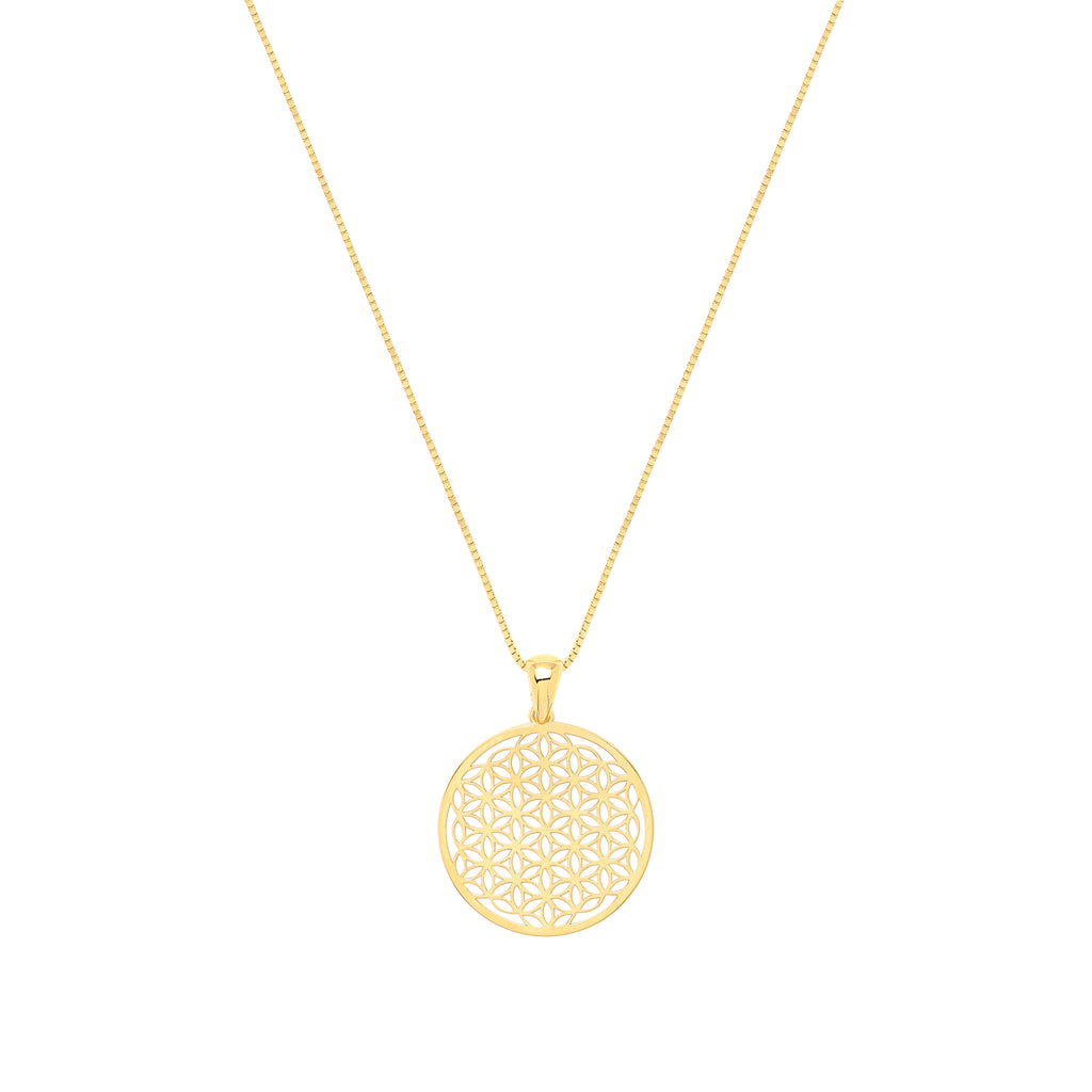 Flower of Life Spiritual Expansion Necklace - 18K Gold