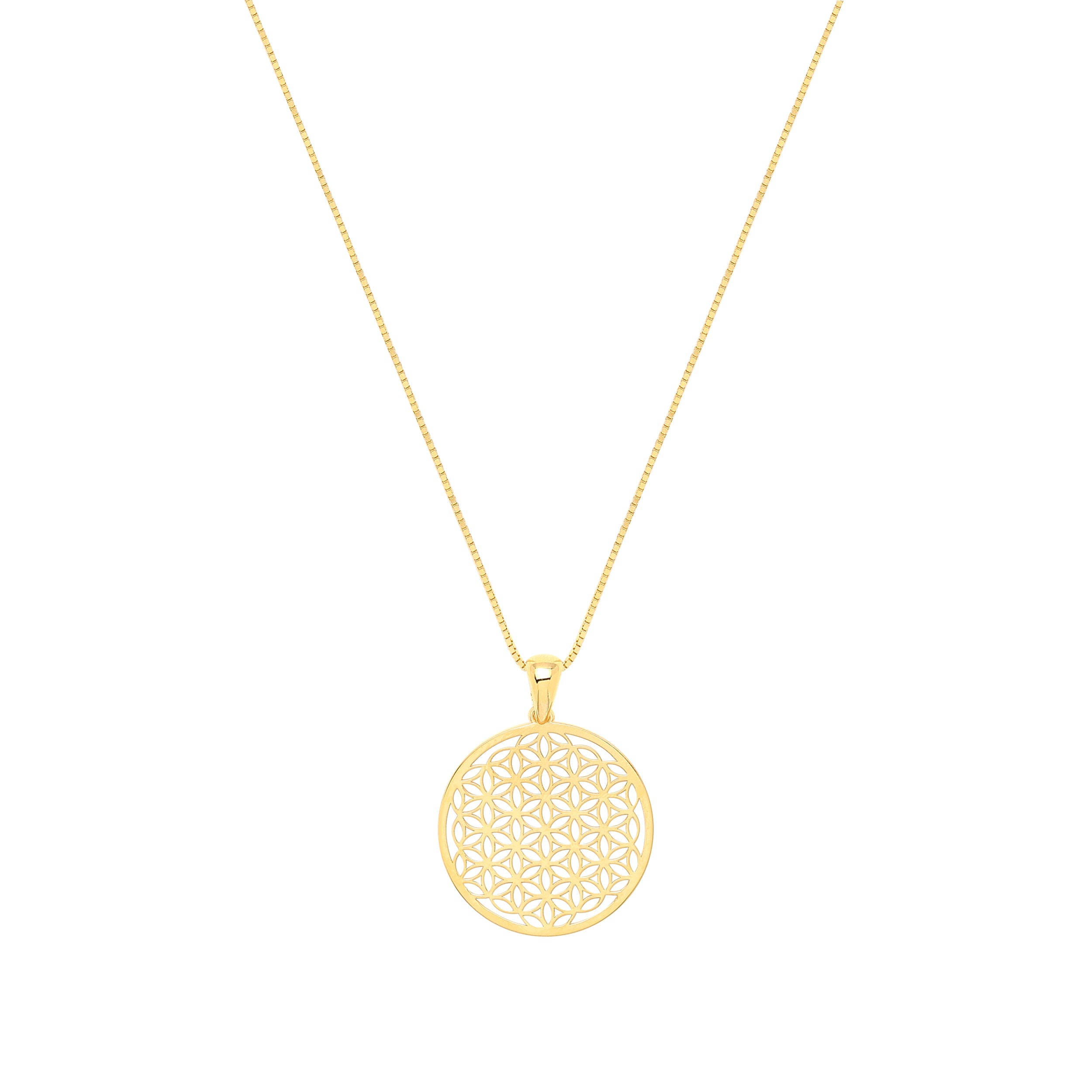 Flower of Life Spiritual Expansion Necklace - Rose Gold Over Sterling Silver