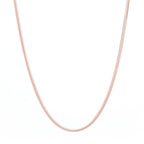 Herringbone Chain Necklace – Rose Gold Over Sterling Silver Minimalist Jewelry