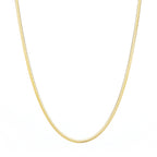 Herringbone Chain Necklace – White Rhodium Over Sterling Silver Minimalist Jewelry