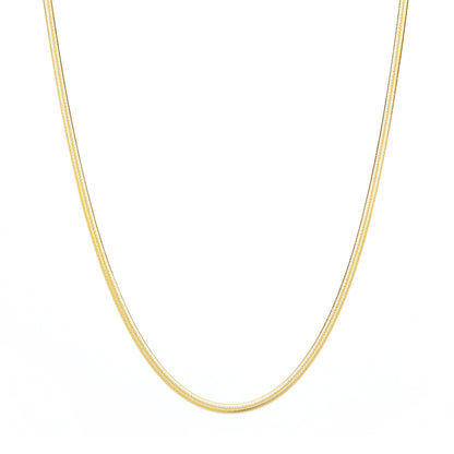 Herringbone Chain Necklace, White Rhodium Over Sterling Silver