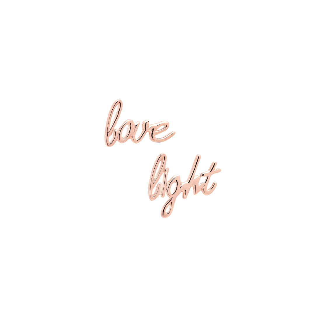 Love Light Stud Earrings, 18k Gold
