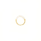 Pure Light Freshwater Baroque Pearl Chain Ring – 18K Gold Plated Sterling Silver