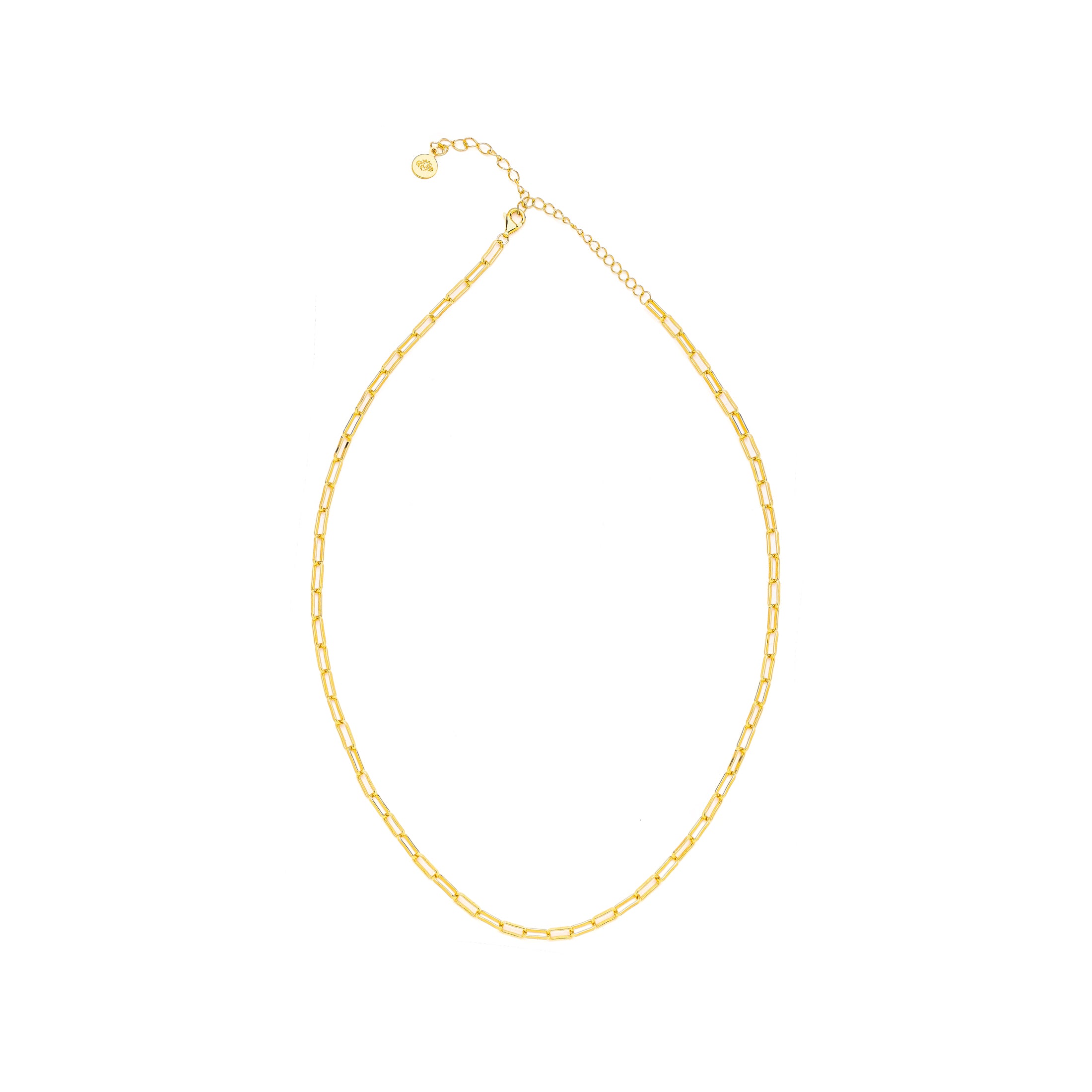 Paperclip Chain Necklace – 18K Gold Over Sterling Silver Minimalist Jewelry