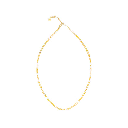 Paperclip Chain Necklace, 18k Gold over Sterling Silver
