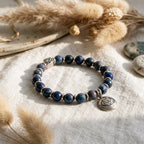 Pulsera de activación del chakra del tercer ojo con lapislázuli
