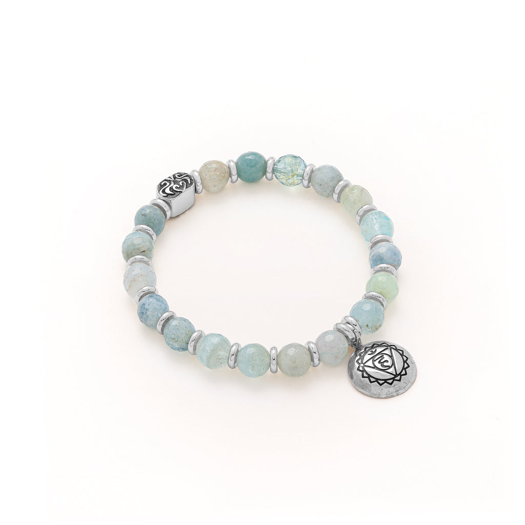 Throat Chakra Aquamarine Activation Bracelet