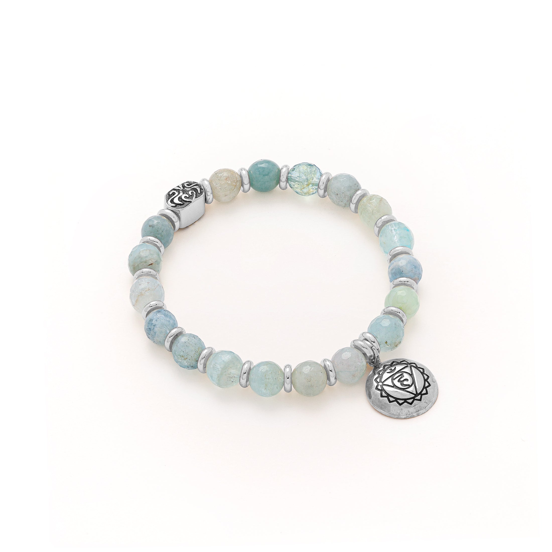 Throat Chakra Aquamarine Activation Bracelet