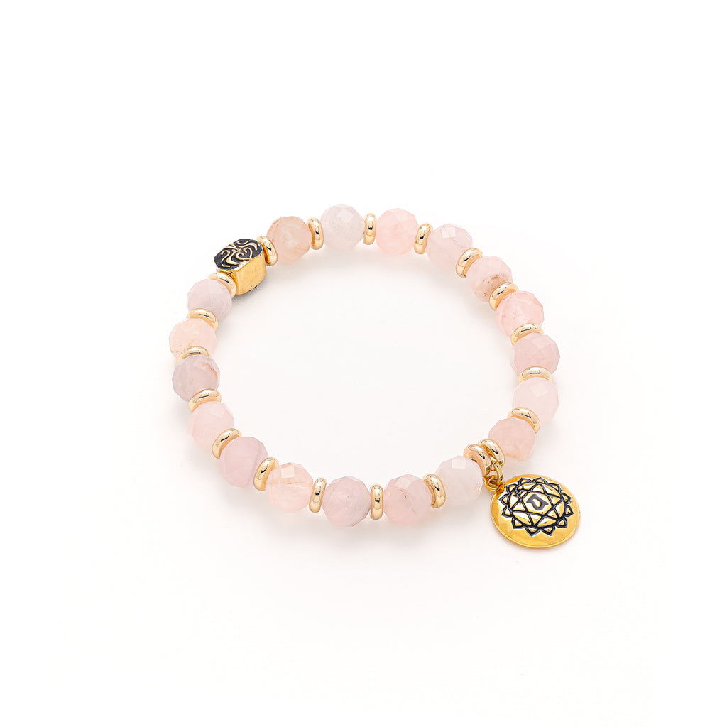 Heart Chakra Activation Bracelet – Madagascar Rose Quartz | As Seen on Maria Menounos