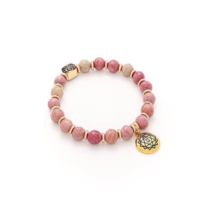 Heart Chakra Activation Rhodochrosite Bracelet