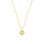 Aromatherapy Diffuser Locket Round Foliate Necklace, 18K Gold