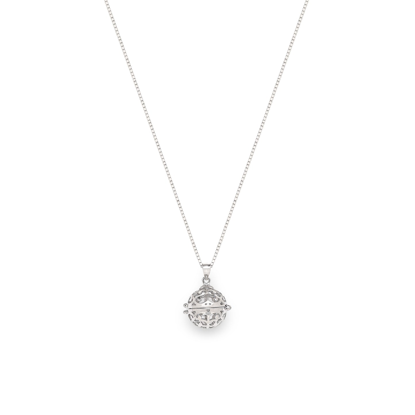 Aromatherapy Diffuser Locket Round Foliate Necklace, 18K Gold