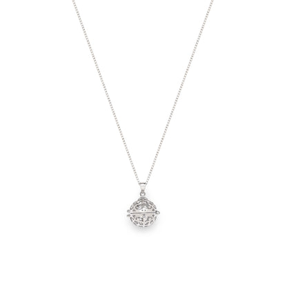 Aromatherapy Diffuser Locket Round Foliate Necklace, 18K Gold