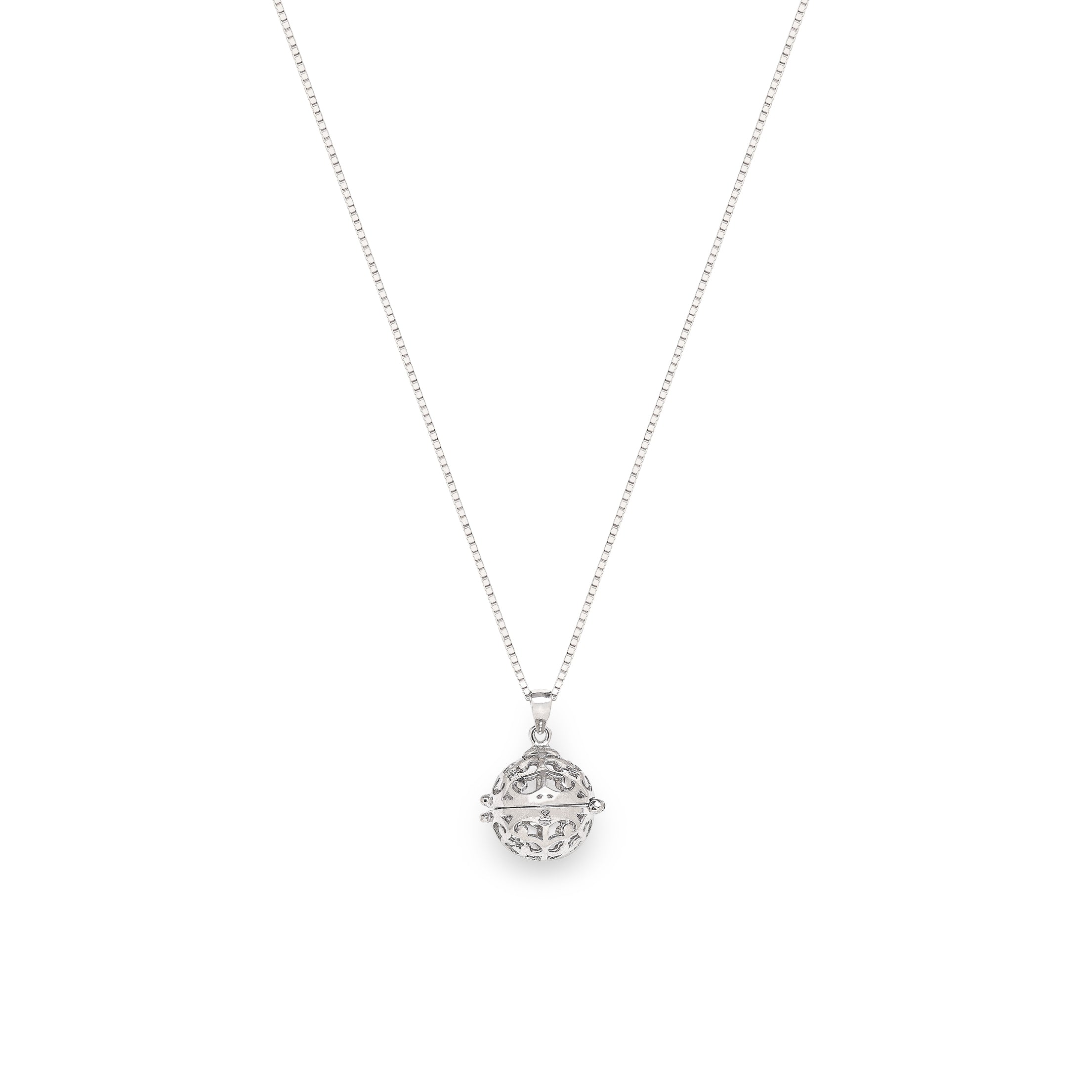 Aromatherapy Diffuser Locket Round Foliate Pendant - Rose Gold
