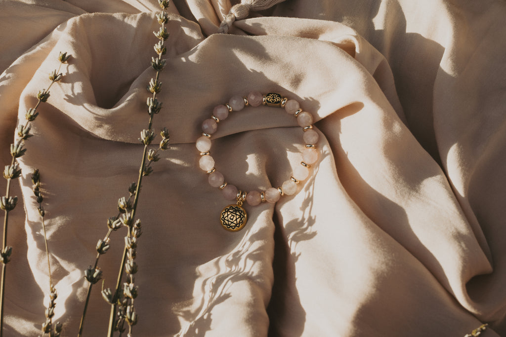 Heart Chakra Activation Bracelet – Madagascar Rose Quartz | As Seen on Maria Menounos