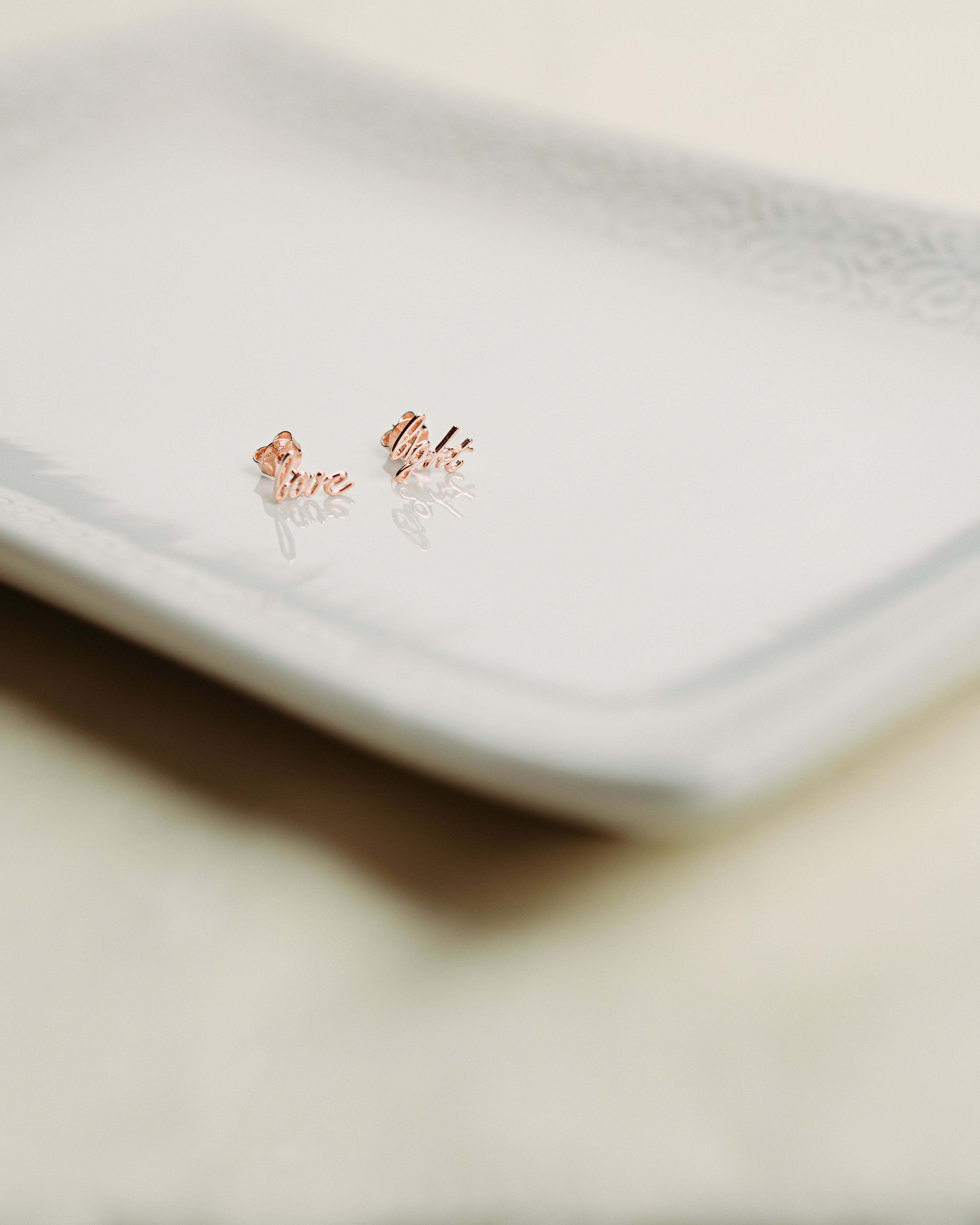 Love Light Stud Earrings – 18k Gold Spiritual Jewelry