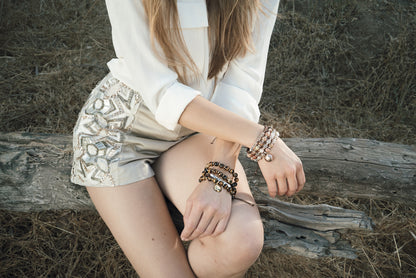 Sanskrit Chant "May All Beings Be Happy & Free Box Chain Bracelet, White Rhodium