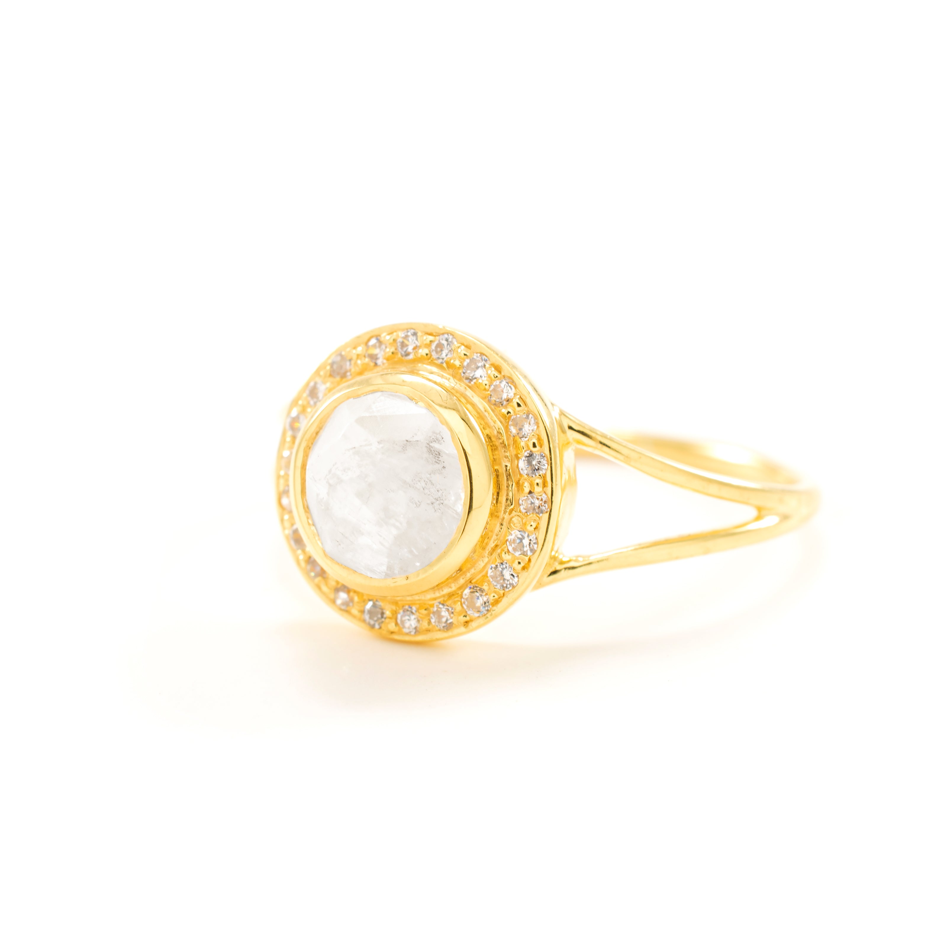 Moonstone Goddess Glow Ring - 18k Gold - Seen in Vanity Fair UK