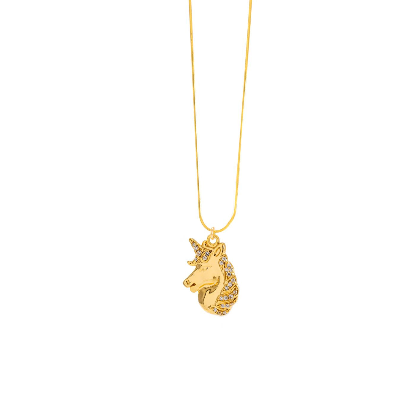 Mystical Unicorn Necklace, 18k Gold Over Sterling Silver