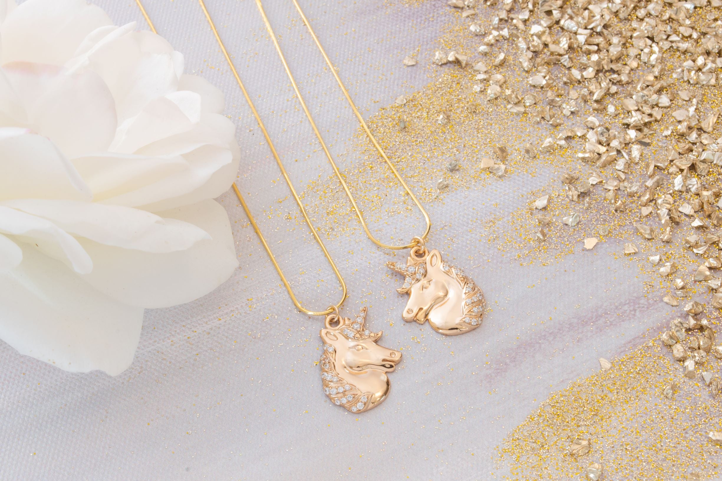 Mysterious Unicorn Necklace Pair