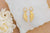 Angel Wing Pave Huggie Earrings, Rose Gold