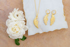 Angel Wing Pave Huggie Earrings, Rose Gold