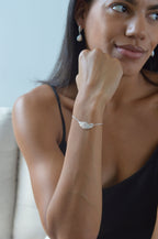 Angel Wing Bolo Friendship Bracelet - White Rhodium