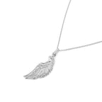Angel Wing Necklace – White Rhodium Spiritual Jewelry