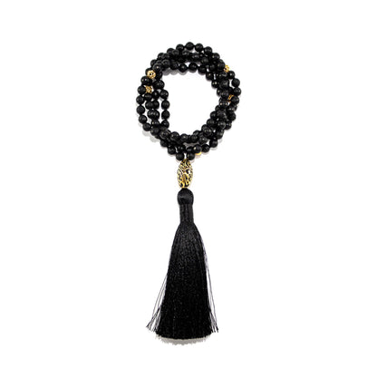 Energy Protection Black Onyx Repousse Mala
