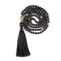 Energy Protection Black Onyx RepousseEnergy Protection Black Onyx Repoussé Mala – 18K Gold Plated Spiritual Jewelry Mala - 18k Gold Plated