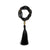 Energy Protection Black Onyx Repousse Mala, 18k Gold Plated