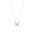 Graceful Spirit Butterfly Necklace, White Rhodium with Pave CZ Diamond