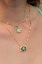 Evil Eye Necklace – White Rodium