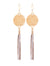 Flower of Life 18K Gold Vermeil, Gold/Ivory Tassel Earrings