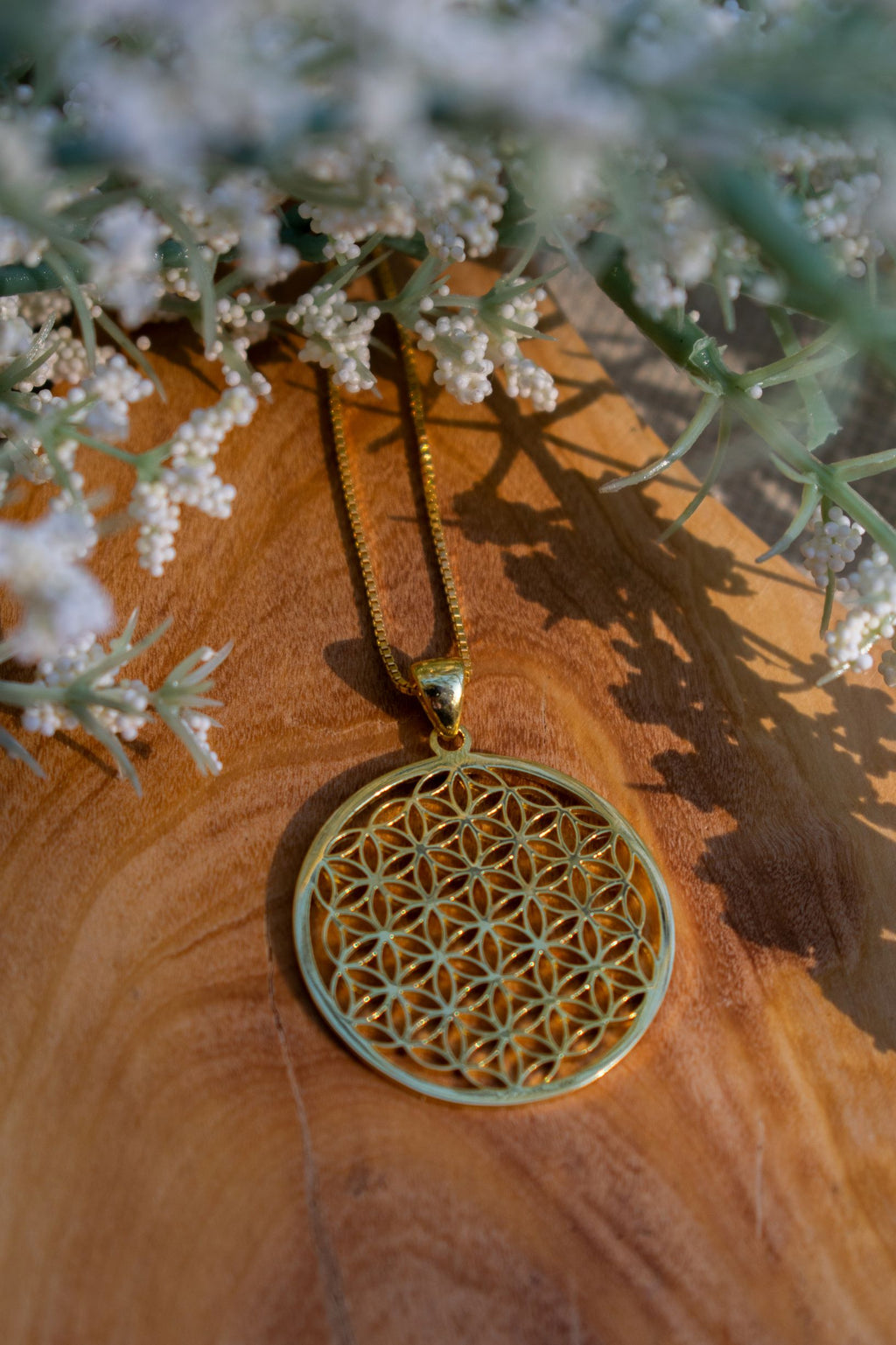 Flower of Life Spiritual Expansion Necklace - Rose Gold Over Sterling Silver