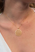 Flower of Life Spiritual Expansion Necklace - 18K Gold