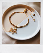 Illuminate Lotus Bracelet – White Topaz Pavé – 18K Gold Spiritual Jewelry