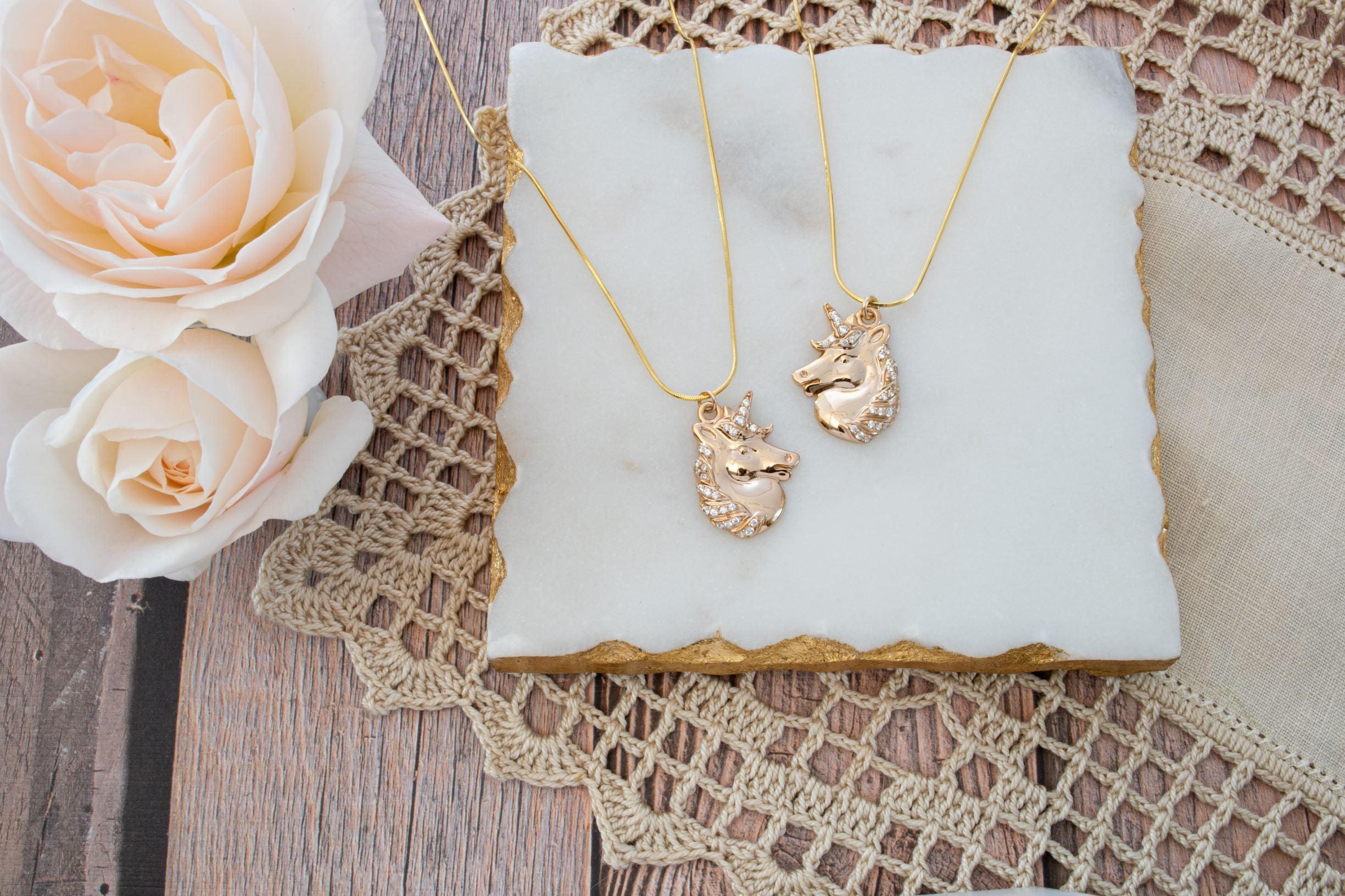 Mysterious Unicorn Necklace Pair