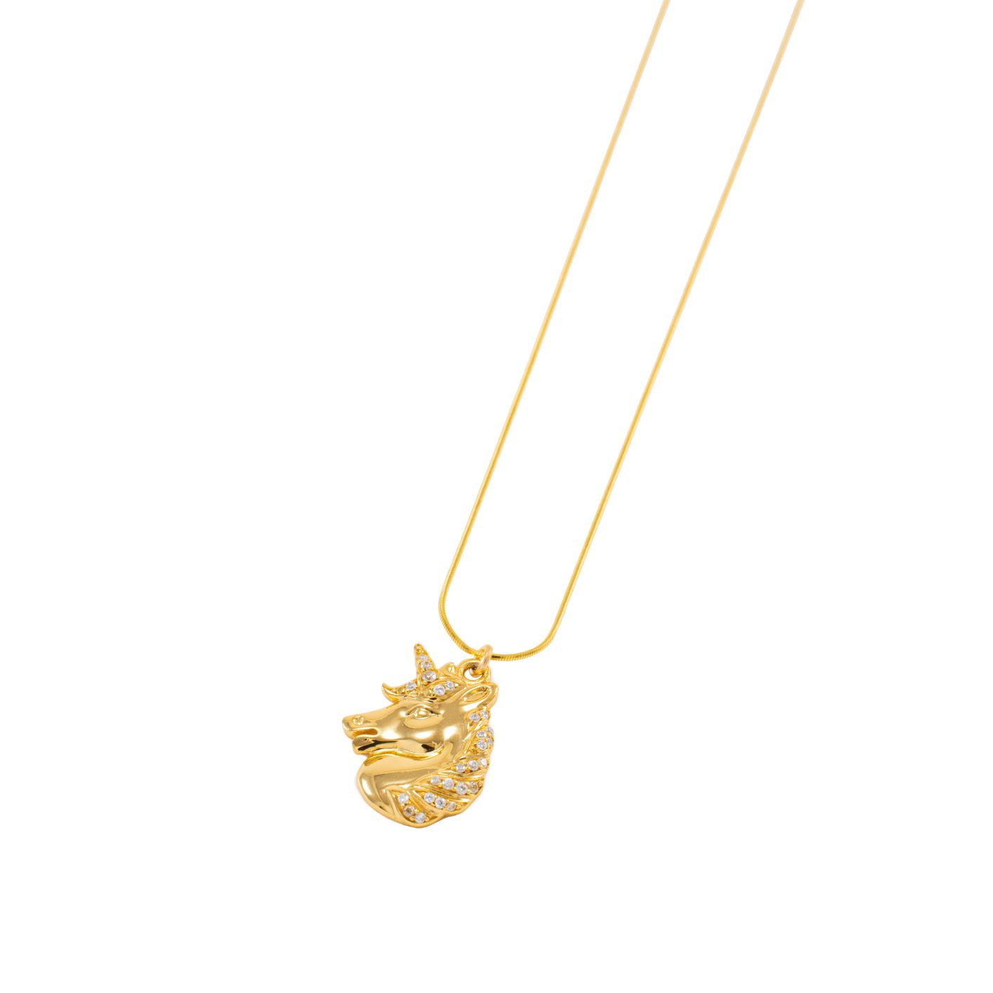 Mystical Unicorn Necklace, 18k Gold Over Sterling Silver